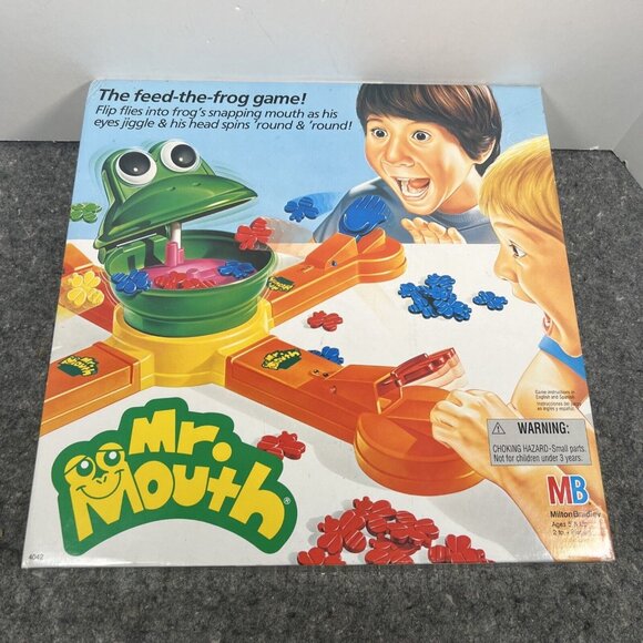 NIOB Vintage Board Game Mr. Mouth Milton Bradley 1987 Feed The Frog Animated - A - Picture 1 of 14